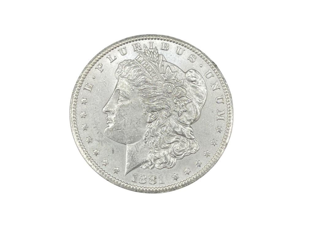 1881-CC U.S. MORGAN SILVER DOLLAR BU (1 of 6)