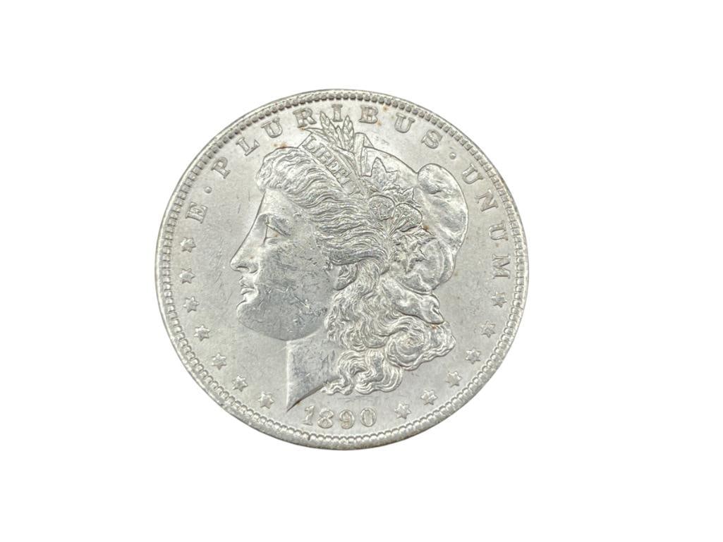 1890 U.S. MORGAN SILVER DOLLAR BU (1 of 7)