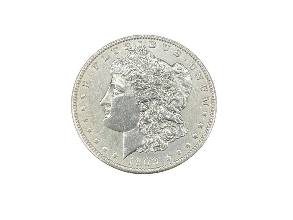1903 U.S. MORGAN SILVER DOLLAR BU: 90% SILVER