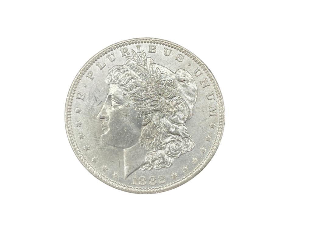 1882-O U.S. MORGAN SILVER DOLLAR BU: 90% SILVER