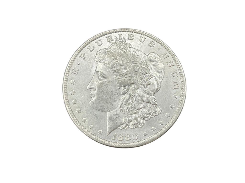 1880 U.S. MORGAN SILVER DOLLAR BU: 90% SILVER