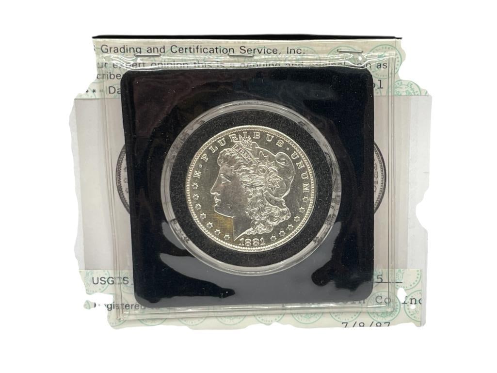 1881-S U.S. MORGAN SILVER DOLLAR "PROOFLIKE" (1 of 8)