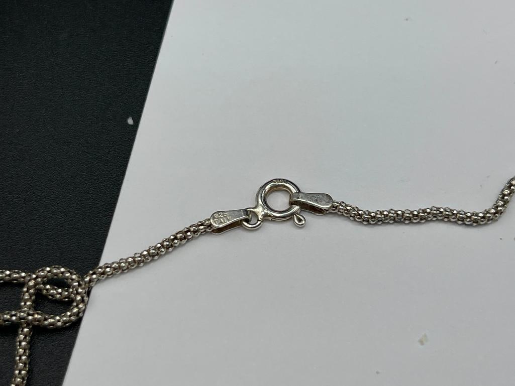 DESIGNER SIGNED RPG STERLING SILVER DIAMOND LOCKET AND STERLING SILVER NECKLACE - 6