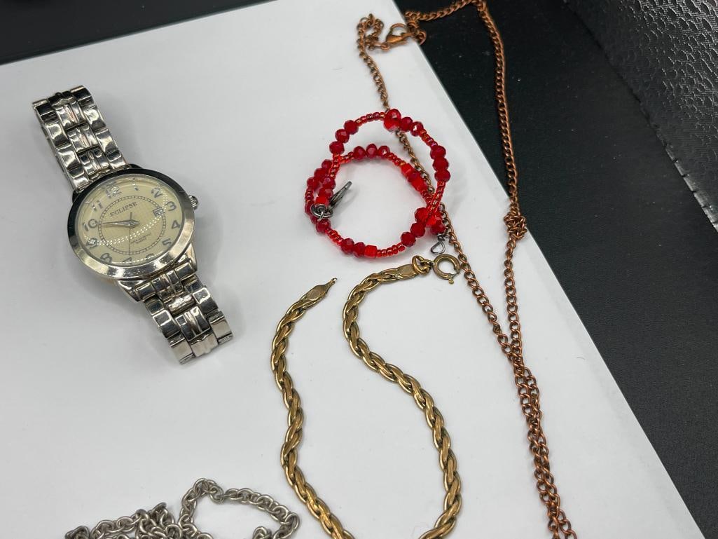 ASSORTED COSTUME JEWELRY INCLUDING RINGS, NECKLACES, WATCHES, AND MORE - 5