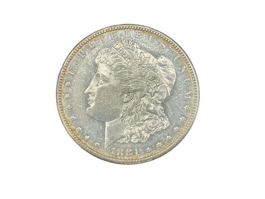 1881-S U.S. MORGAN SILVER DOLLAR: 90% SILVER 