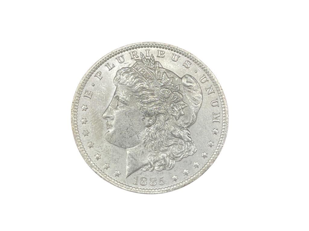 1885-O U.S. MORGAN SILVER DOLLAR AU (1 of 6)