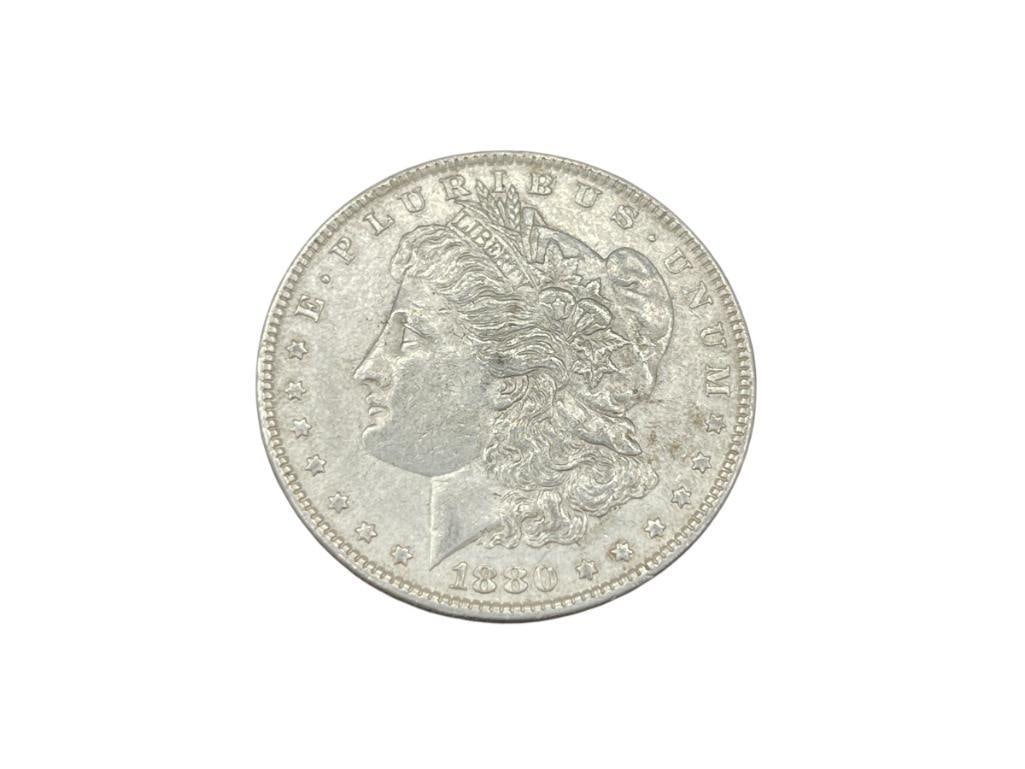 1880-O U.S. MORGAN SILVER DOLLAR (1 of 6)