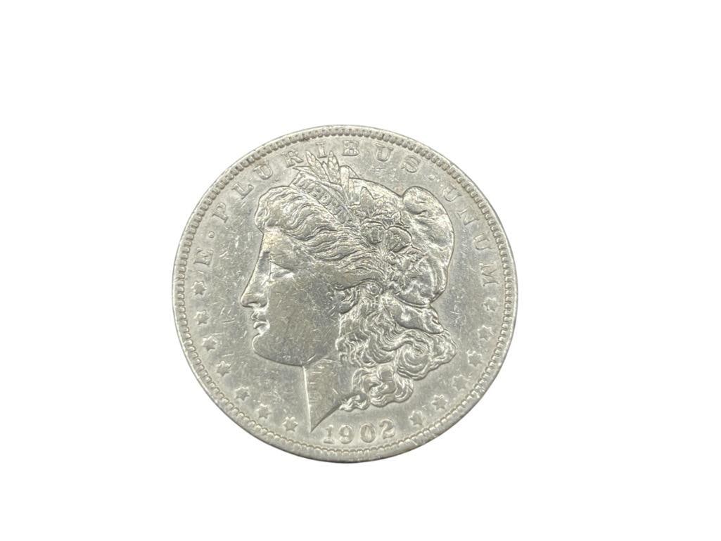 1902 U.S. MORGAN SILVER DOLLAR: 90% SILVER 