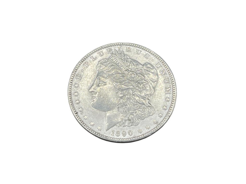 1890 U.S. MORGAN SILVER DOLLAR: 90% SILVER 