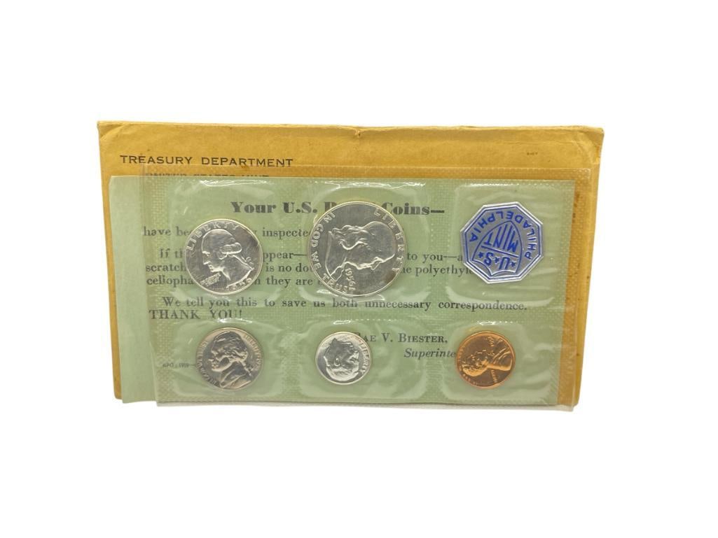1956 U.S. PROOF SET FEATURING THREE 90% SILVER DOLLARS (1 of 6)