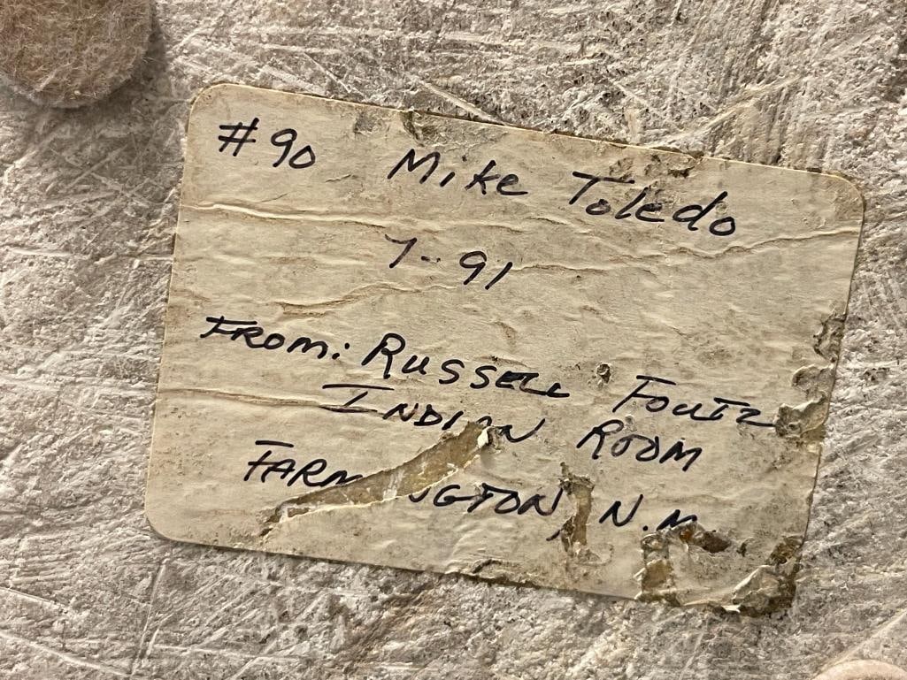 MIKE TOLEDO ARIZONA NAVAJO SCULPTOR LARGE CARVED ALABASTER SCULPTURE BUST - 10