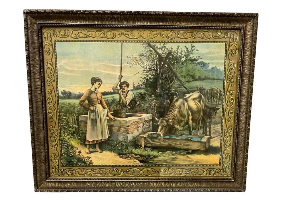 EARLY 1900'S LITHOGRAPH PUBLISHED BY JAMES LEECO. CHICAGO TITLED LOVE MAKING NO. 3634 (1 of 8)