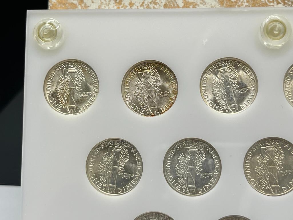 U.S. MERCURY SILVER DIMES SET FROM 1941 - 1945-S IN CAPITAL PLASTICS 436 A - 7