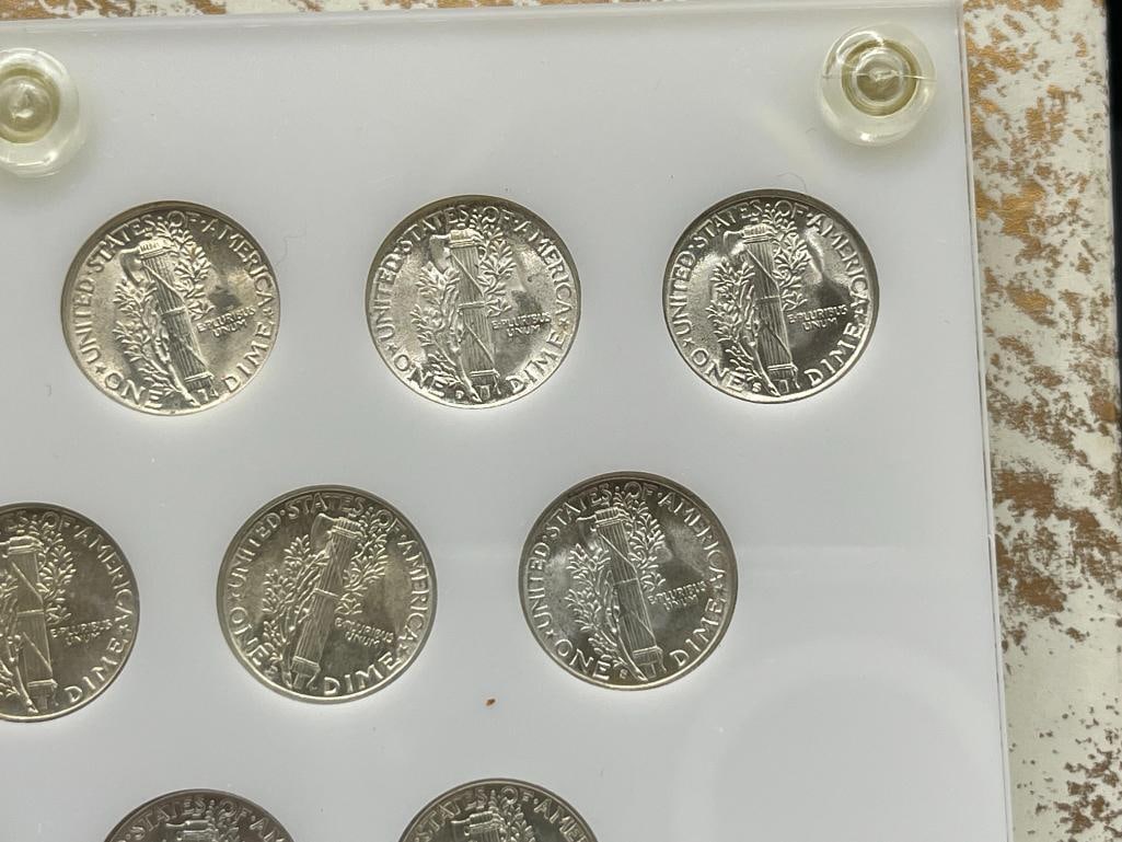 U.S. MERCURY SILVER DIMES SET FROM 1941 - 1945-S IN CAPITAL PLASTICS 436 A - 8