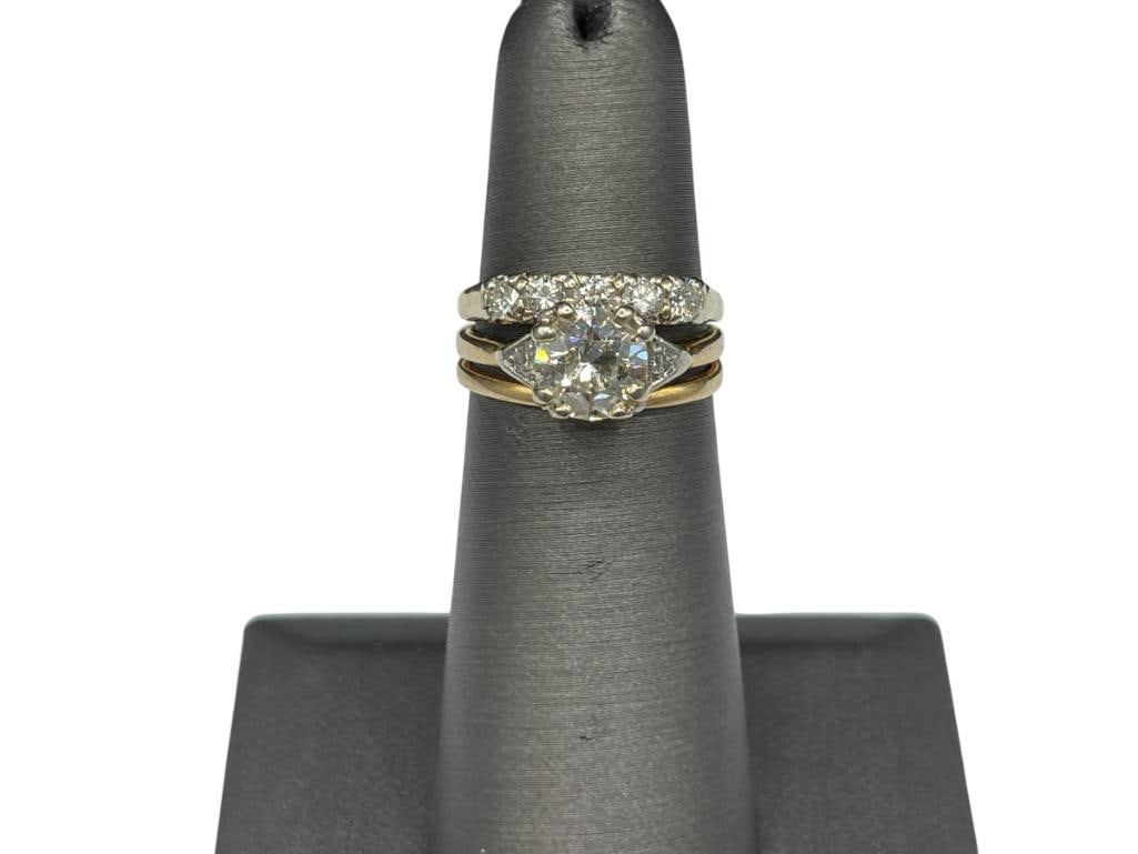 14K YELLOW GOLD 2.00CT CUSHION CUT CENTER DIAMOND ENGAGEMENT RING (1 of 6)