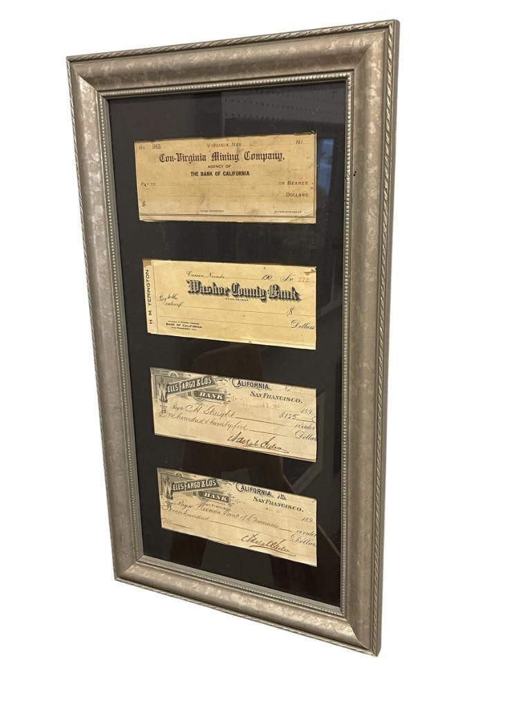 1890'S VIRGINIA CITY, RENO, NV., SAN FRACISCO BANK NOTES TWO SIGNED BY ADOLPH SUTRO FORMER MAYOR (1 of 12)