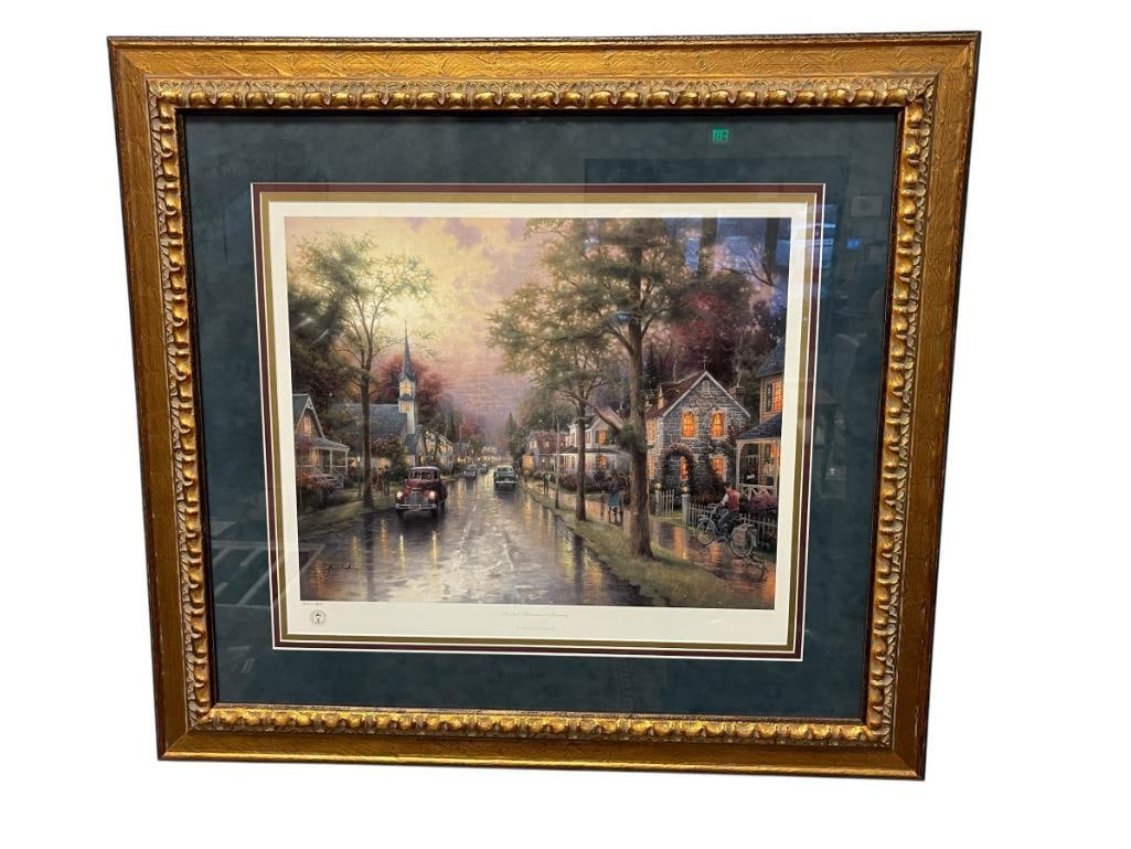 THOMAS KINKADE PAINTER OF LIGHT LIMITED EDITION PRINT TITLED FOOTHILL HOMETOWN MORNING (1 of 11)