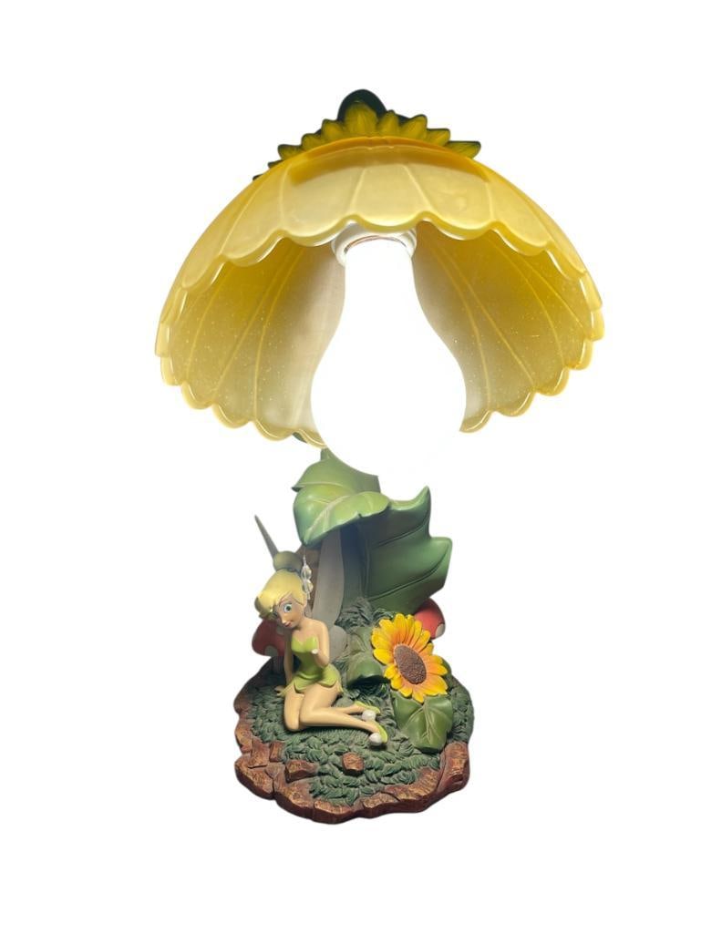 DISNEY / DISNEY STORER FAIRIES TINKERBELL RESIN AND GLASS FIGURAL ACCENT / TABLE LAMP (1 of 9)