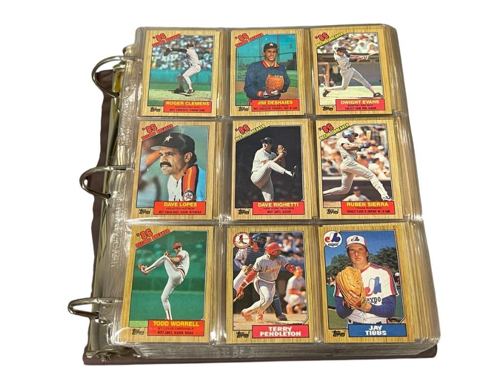 1987 TOPPS COMPLETE BASEBALL CARD SET WITH BO JACKSON AND BARRY BONDS (1 of 16)