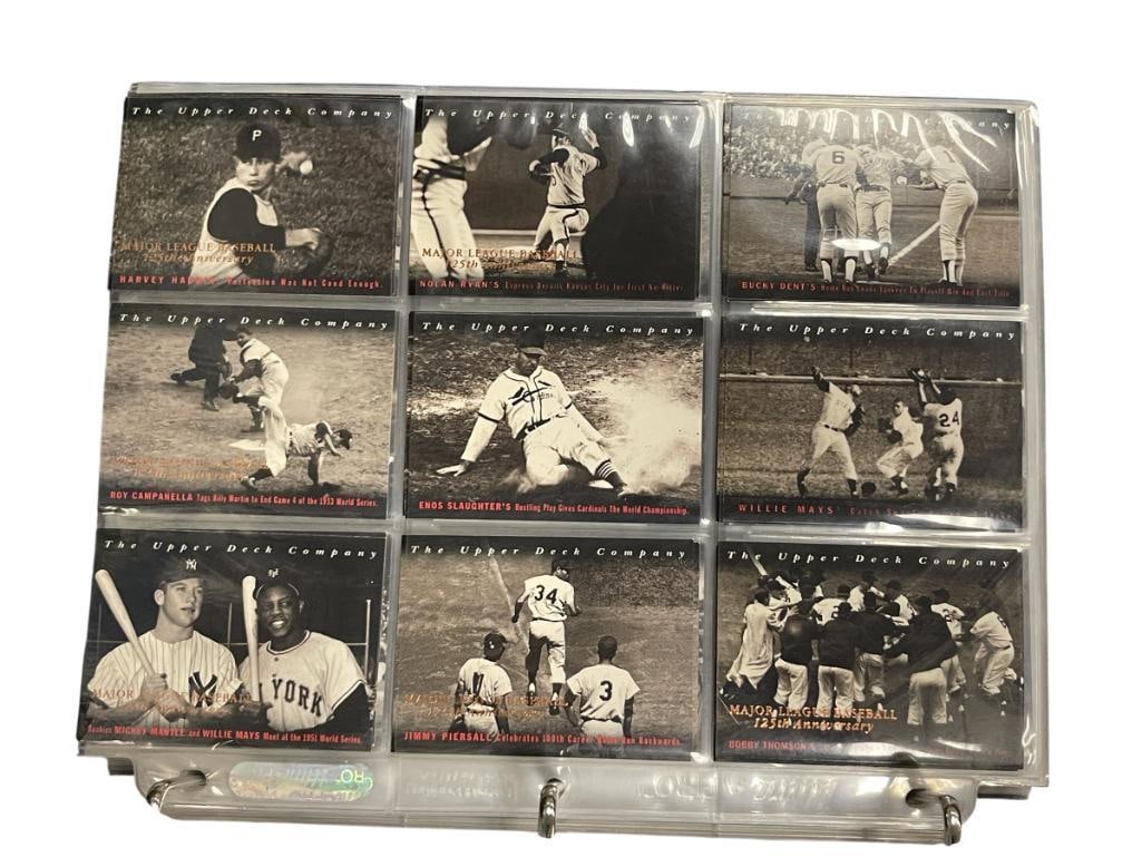1994 UPPERDECK 125TH ANNIVERSARY AND DIAMOND LEGENDS BASEBALL CARD SETS: INCLUDES DUPLICATES, FROM THE ESTATE OF A LOCAL RENO, NV DOCTOR AT RENOWN WHO RAN BIG LEAGUE SPORTS MEDICINE BASEBALL CAMP FOR NEARLY 20 YEARS, DOCTOR JOHN ANDREW CAMERON 