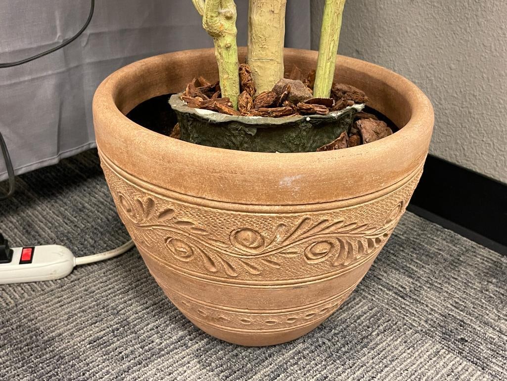 HOME DECOR ARTIFICIAL PONYTAIL PALM TREE WITH CLAY POT BASE - 11