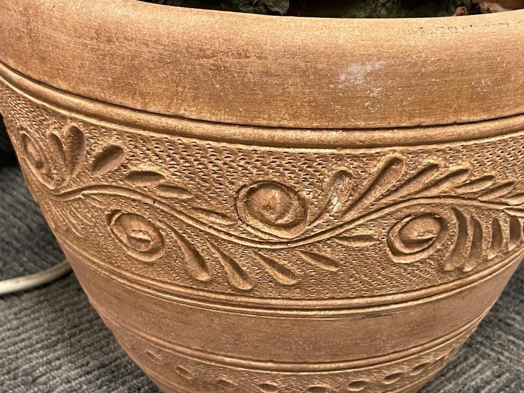 HOME DECOR ARTIFICIAL PONYTAIL PALM TREE WITH CLAY POT BASE - 12