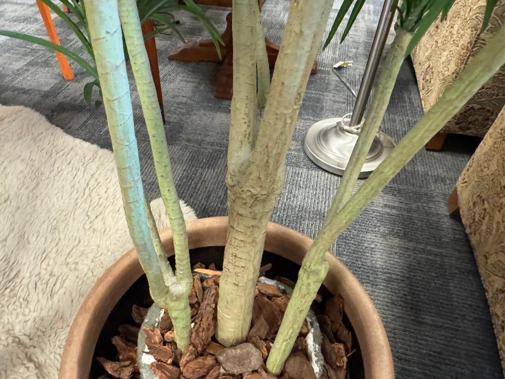 HOME DECOR ARTIFICIAL PONYTAIL PALM TREE WITH CLAY POT BASE - 6