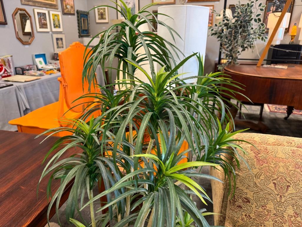 HOME DECOR ARTIFICIAL PONYTAIL PALM TREE WITH CLAY POT BASE - 7