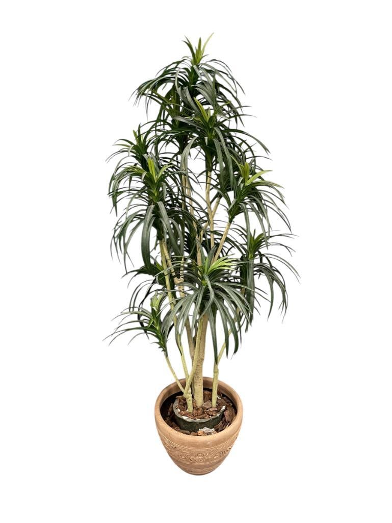 HOME DECOR ARTIFICIAL PONYTAIL PALM TREE WITH CLAY POT BASE - 8