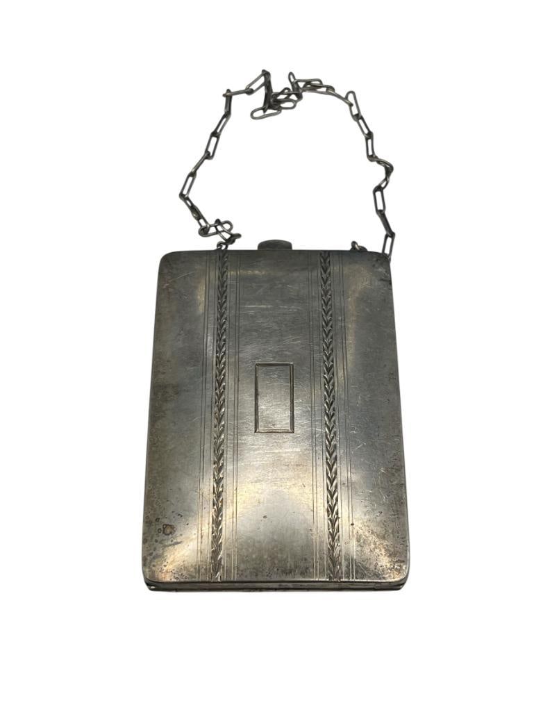 VINTAGE INTERNATION STERLING SILVER LADIES COIN AND COMPACY PURSE (1 of 7)