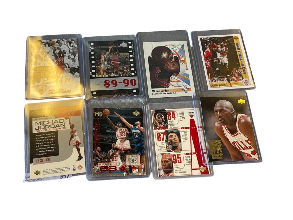 EIGHT - 1990'S MICHAEL JORDAN BASKETBALL PLAYER SPORT CARDS UPPERDECK / SKYBOX (1 of 15)