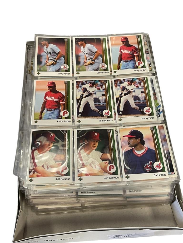 DONRUSS, TOPPS, UPPERDECK, FLEER, SCORE ASSORTED BASEBALL SPORT PLAYER CARDS 750 CARDS (1 of 20)