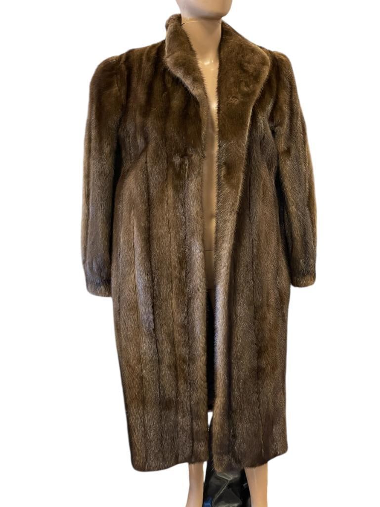 CUSTOM MADE WOMANS MINK LONG COAT (1 of 8)