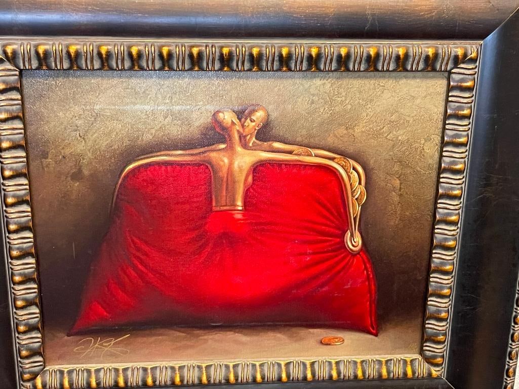 VLADIMIR KUSH METAPHORICAL REALISM LIMITED EDITION PRINT TITLED RED PURSE NO. 123/500 - 2