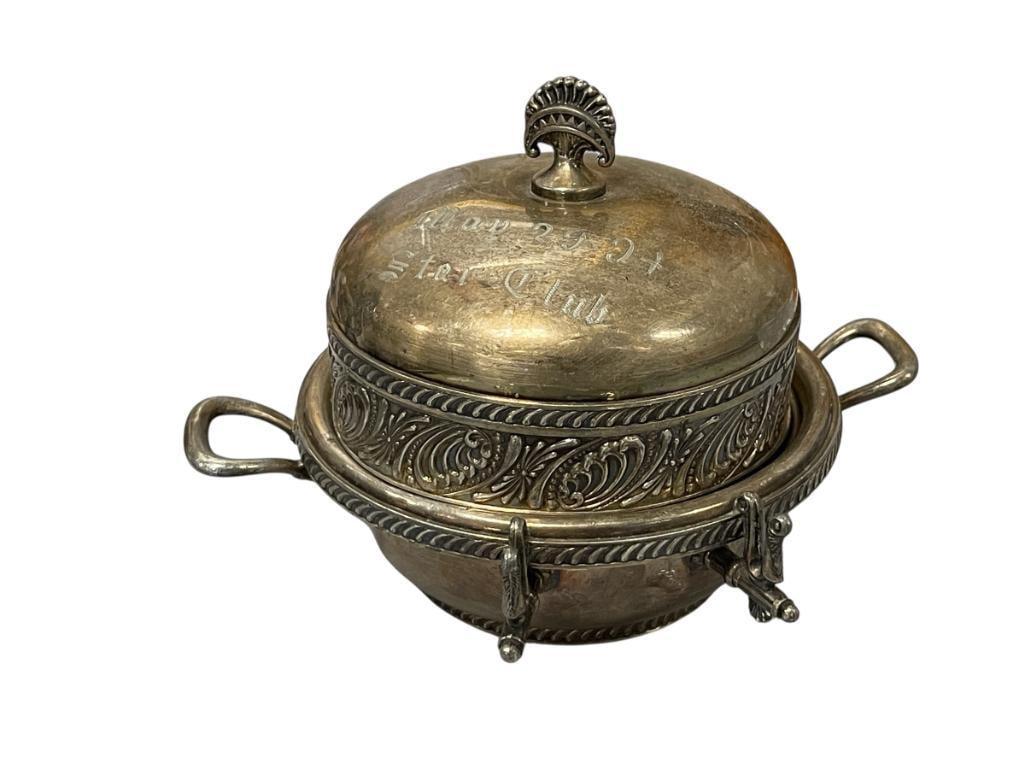 ANTIQUE ROCKFORD SILVER CO. SILVERPLATE BUTTER DISH (1 of 6)