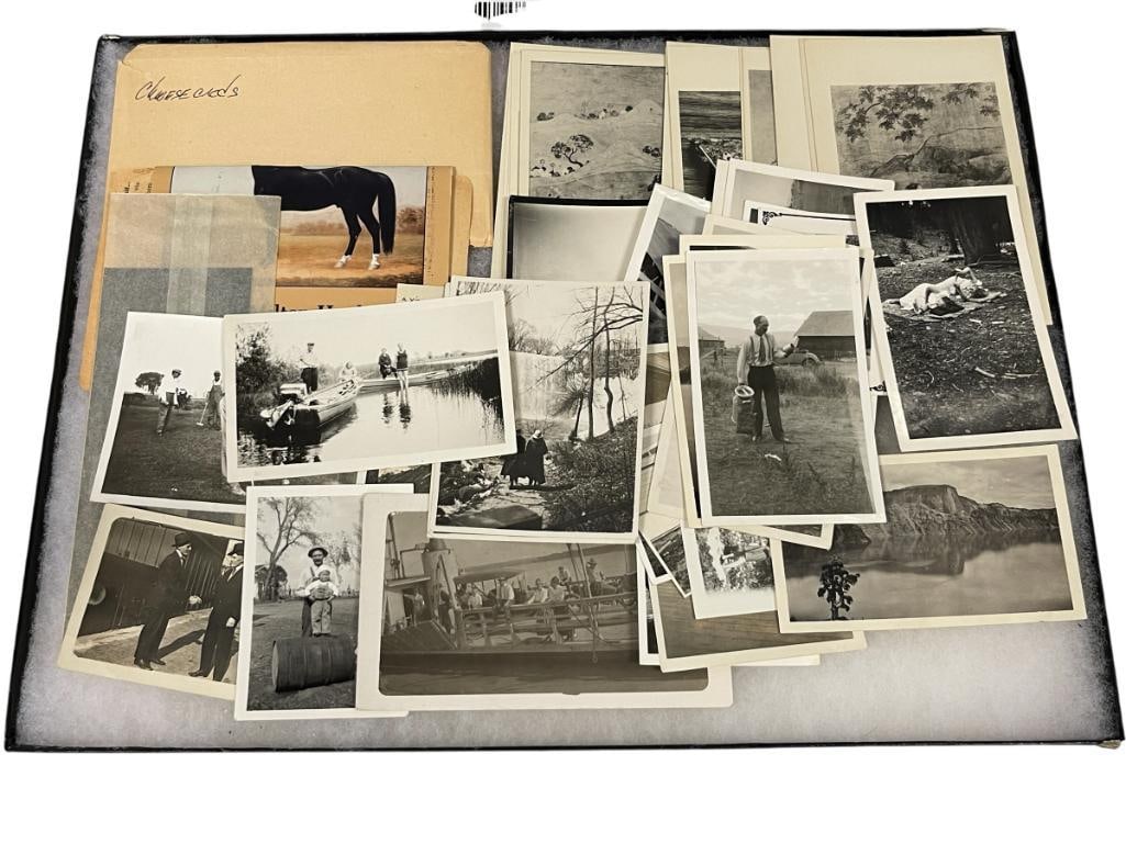 ANTIQUE PHOTOGRAPHS BLACK AND WHITE OF PEOPLE AND LANDSCAPES: 29 ASSORTED PHOTOGRAPHS MOST MEASURE 2 1/2" X 4 1/4" 