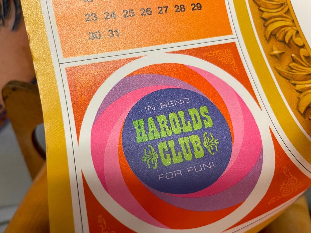 1969 HAROLD'S CLUB PINUP GIRLS CALENDAR COMPLETE - 6