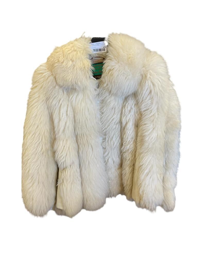 VINTAGE DESIGNER ORIGINALS DINO RICCO 100% LAMB WOOL WOMANS JACKET SIZE L: AMERICAN LAMB SKIN, MADE IN HONG KONG 