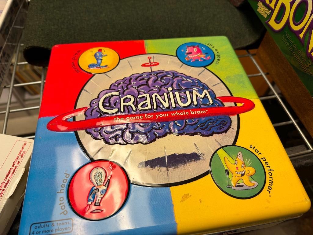COLLECTION OF BOARD GAMDS AND HOUSE GAMES INCLUDING CRANIUM, TRIBOND, DESKTOP LADDER TOSS, AND MORE - 8