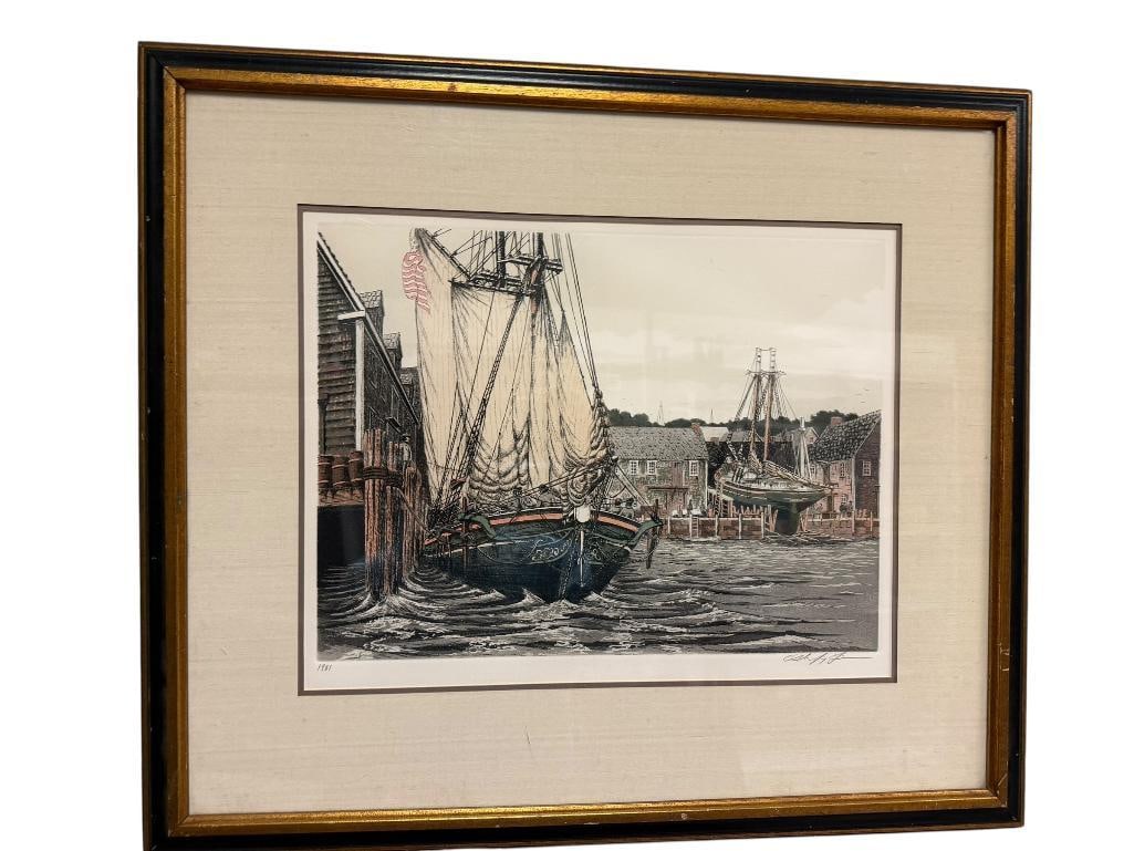 " THE LOOKOUT " BY ALAN JAY GAINES ORIGINAL WORK OF ART FROM MASTER ENGRAVING (1 of 7)