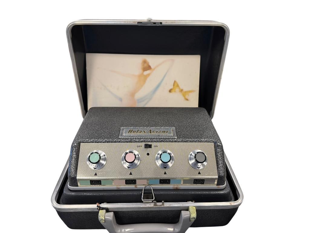 1960'S RELAX-A-CIZOR ELECTRIC MUSCLE STIMULATOR BANNED IN THE U.S.A. BY THE FDA IN THE 1970''S (1 of 9)