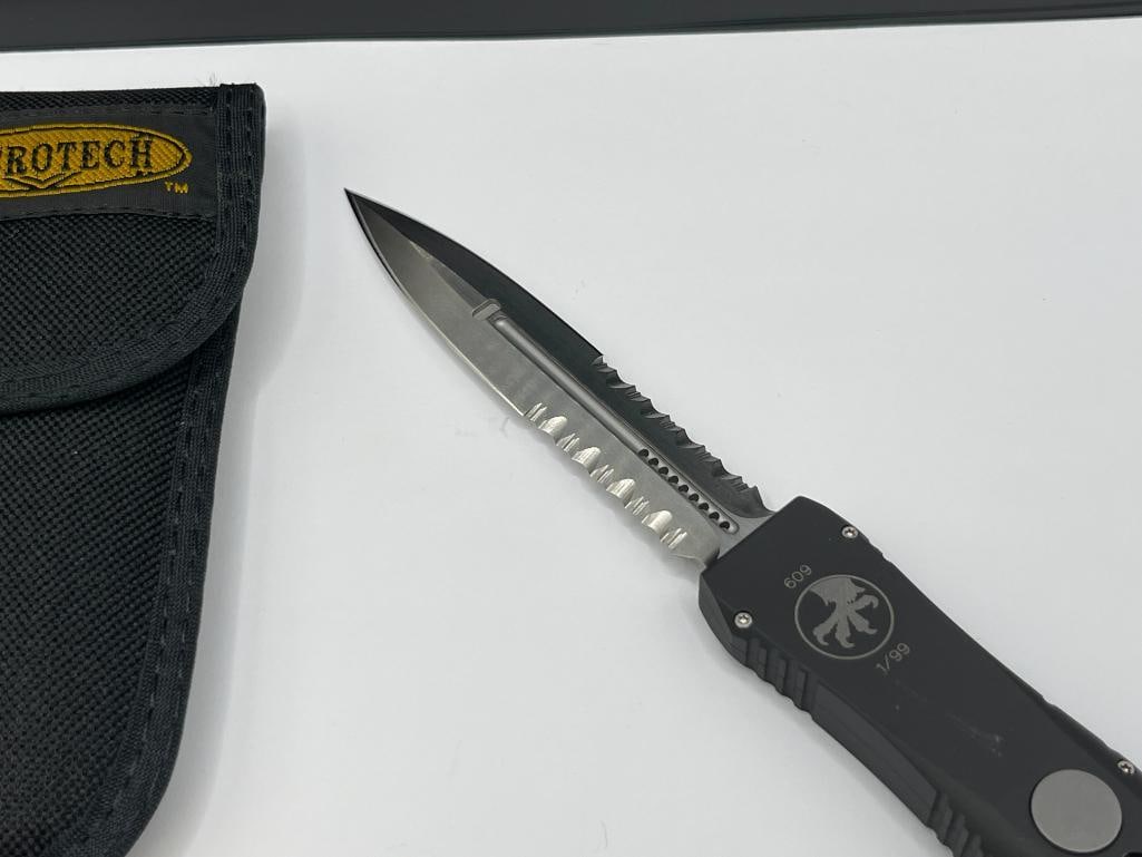 MICROTECH NEMESIS 1/99 609 AUTOMATIC KNIFE WITH MICROTECH BELT CASE - 2