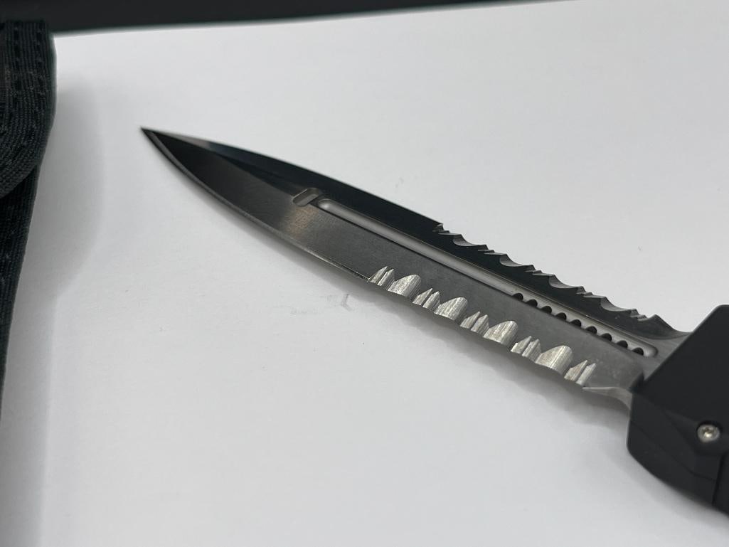 MICROTECH NEMESIS 1/99 609 AUTOMATIC KNIFE WITH MICROTECH BELT CASE - 3