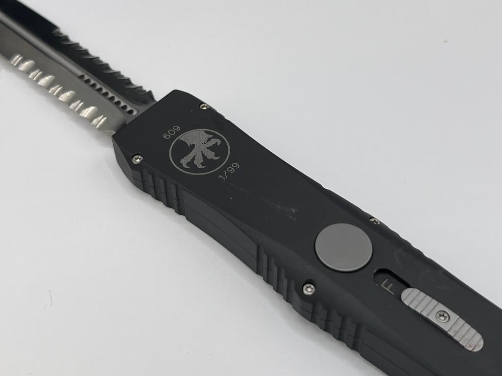 MICROTECH NEMESIS 1/99 609 AUTOMATIC KNIFE WITH MICROTECH BELT CASE - 5