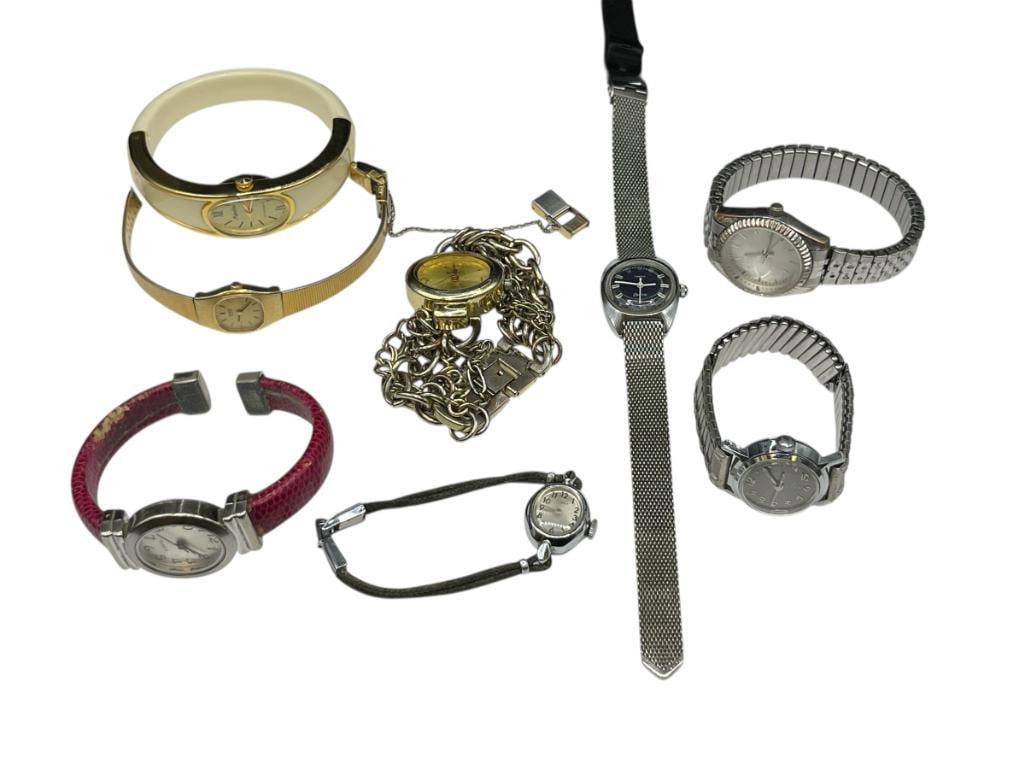 ASSORTED LADIES WRISTWATCHES INCLUDING SEIKO AND TIMEX: INCLUDES A TIMEX ELECTRIC, NONE ARE CURRENTLY RUNNING BUT APPEAR TO BE IN GOOD CONDITION AND PROBABLY ONLY NEED A NEW BATTERY, VARIOUS STYLES 