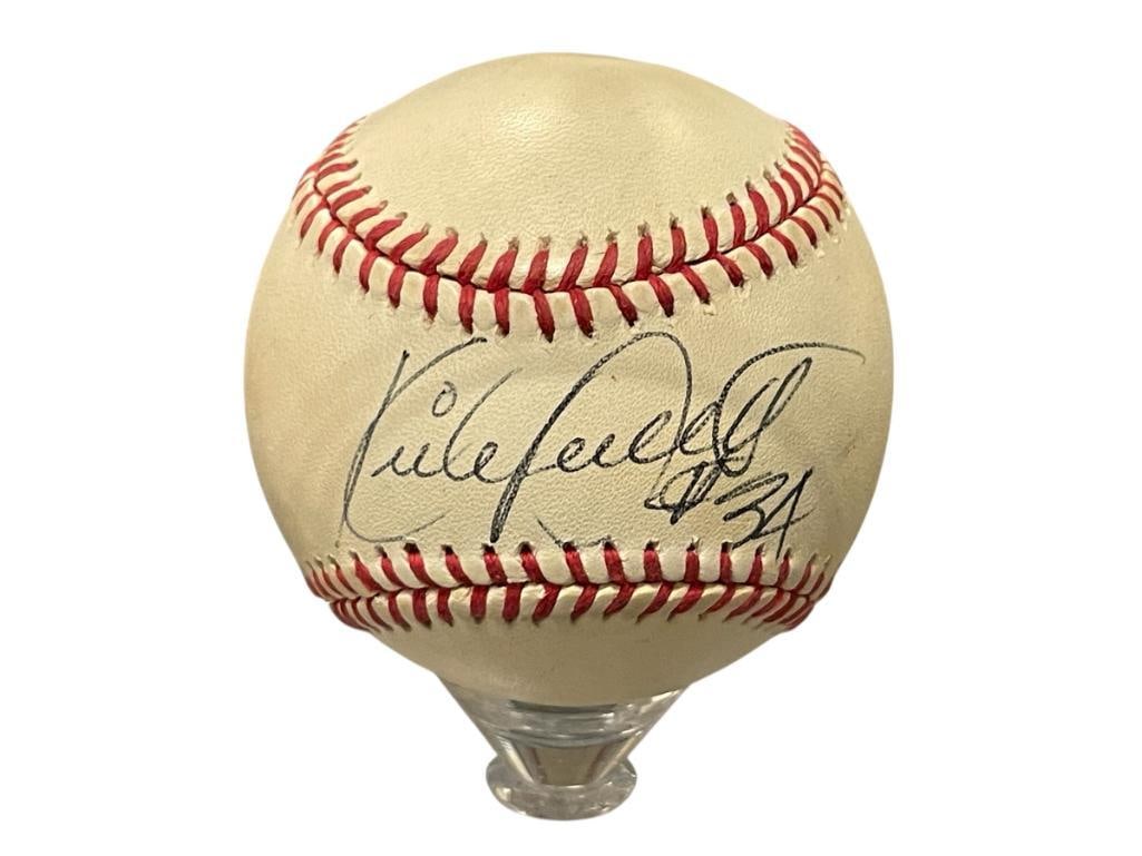 KIRBY PUCKETT HOF FORMER BASEBALL PLAYER AUTOGRAPHED BASEBALL: KIRBY PUCKETT (1960-2006) SPENT HIS ENTIRE 12 YEAR CAREER WITH THE MINNESOTA TWINS, KEY PLAYER IN 1987 WORLD SERIES GAME, INDUCTED INTO THE HALL OF FAME IN 2001, FROM THE ESTATE OF A LOCAL RENO,