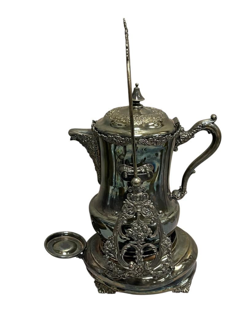 LATE 19TH CENTURY DERBY SILVER CO. VICTORIAN SILVERPLATE TILTING WATER PITCHER (1 of 11)