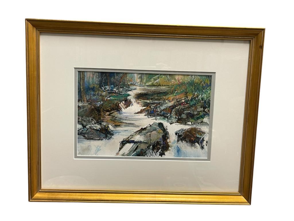 EMERETTE ATZET NOTED UTAH ARTIST ORIGINAL WATERCOLOR AND PASTEL PAINTING (1 of 6)