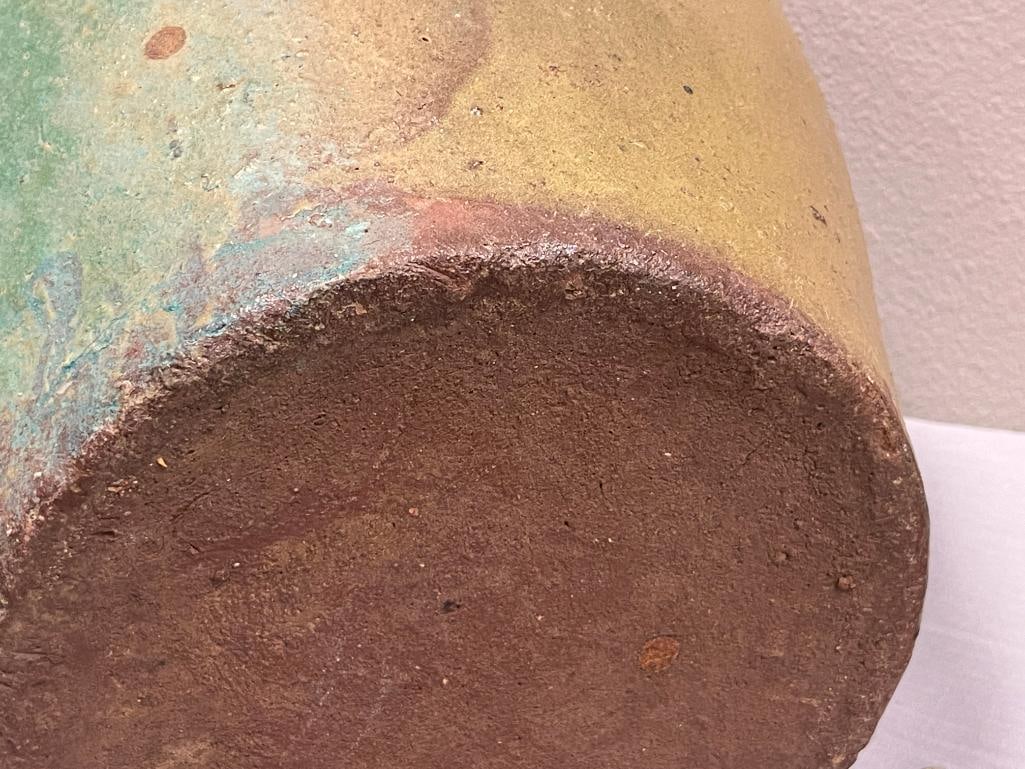 19TH CENTURY CHINESE CLAY MIJIU LARGE JAR USED TO FERMENT RICE WINE AND OTHER FOODS / PICKLING JAR - 10