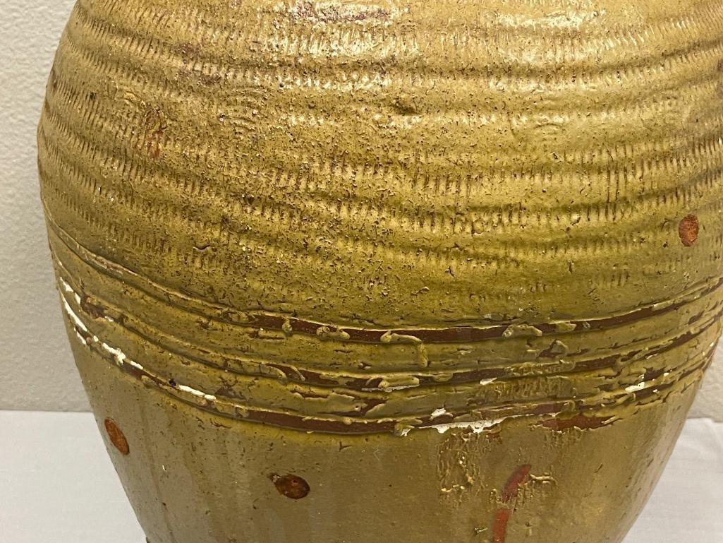 19TH CENTURY CHINESE CLAY MIJIU LARGE JAR USED TO FERMENT RICE WINE AND OTHER FOODS / PICKLING JAR - 3